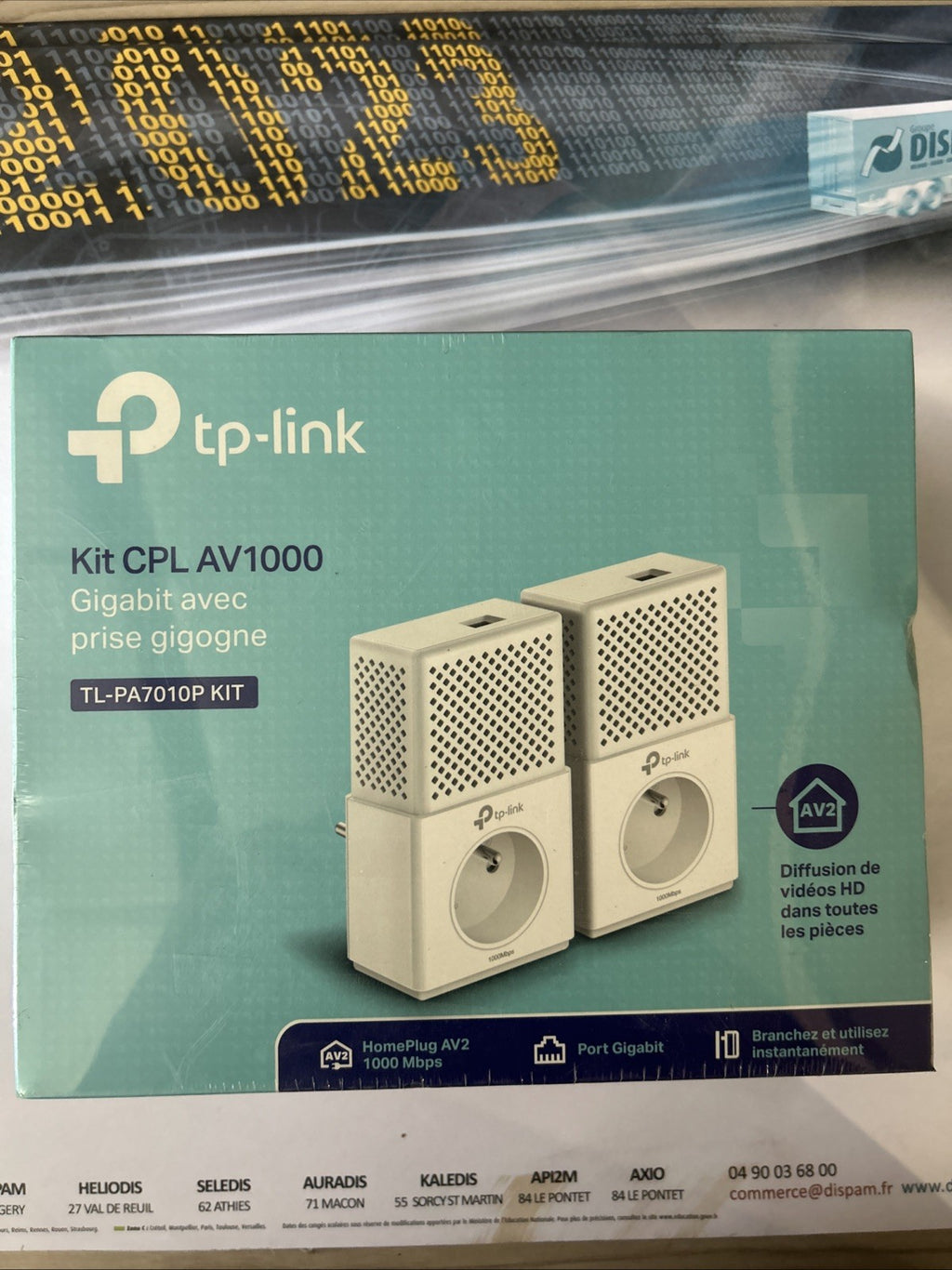 Pack de 2 CPL TP-Link AV1000 avec 1 Prise Gigogne