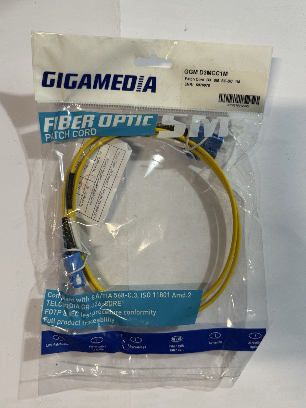 Cable Fibre Optique Gigamedia D3MCC1M