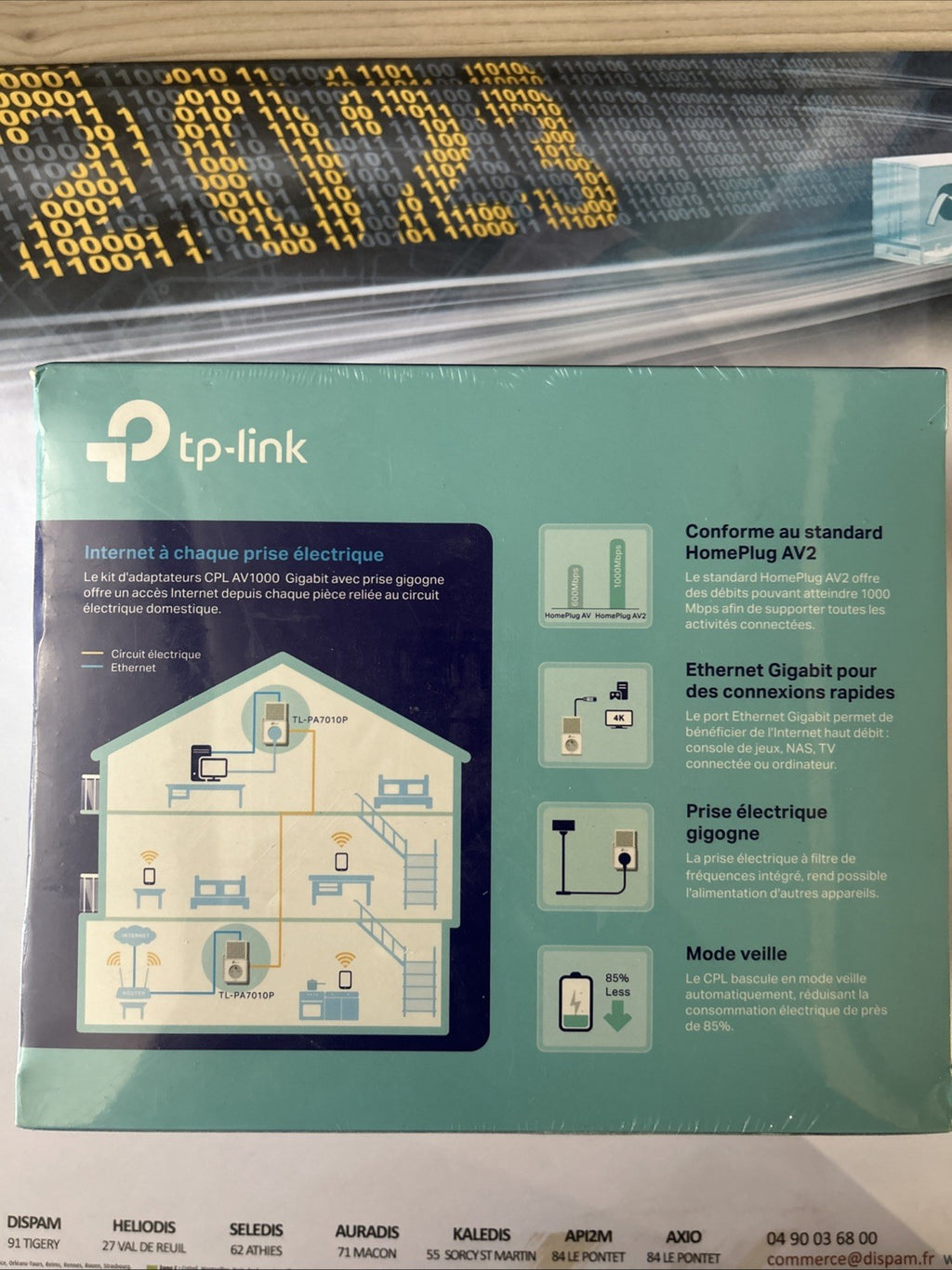 Pack de 2 CPL TP-Link AV1000 avec 1 Prise Gigogne