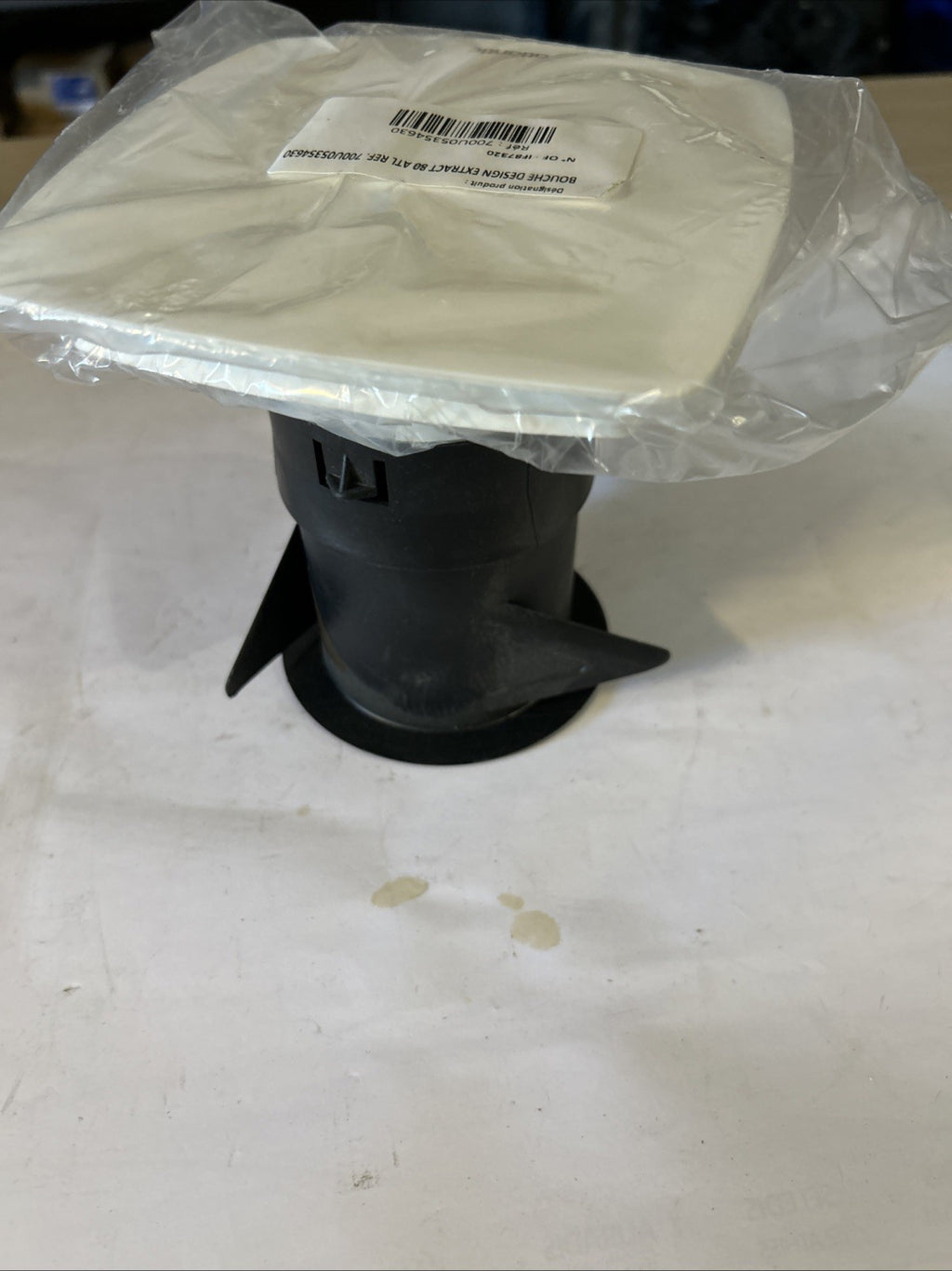 Bouche d'extraction - pour VMC - avec manchon court - 80 mm