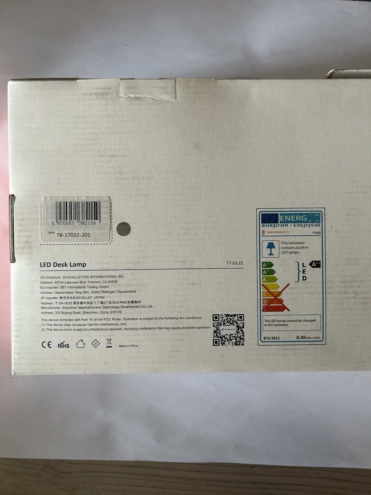 lampe led de bureau avec usb Taotronics