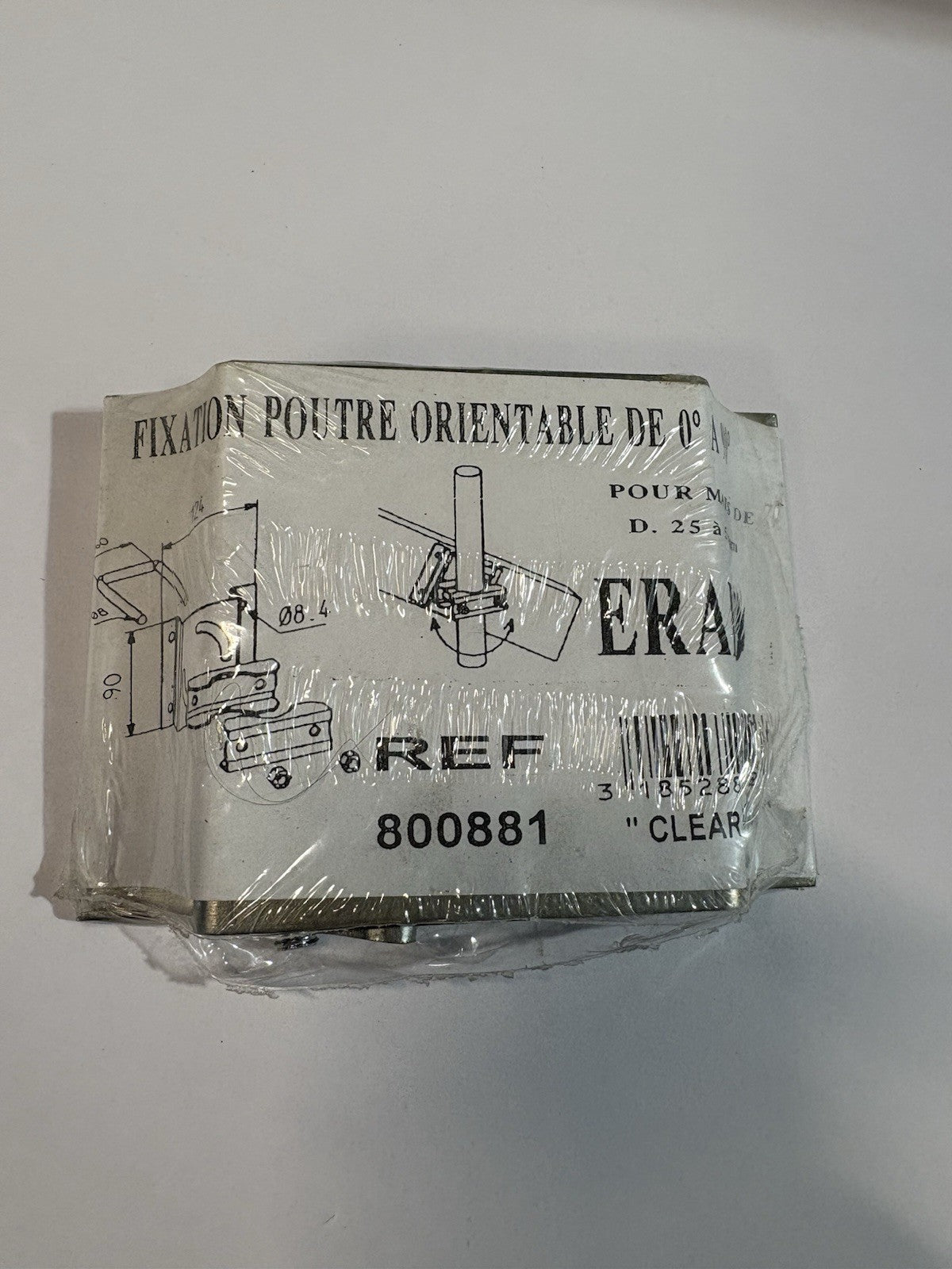 ERARD Fixation poutre orientable de 0° à 90° pour mats Ø 25 à 50 mm réf 800881
