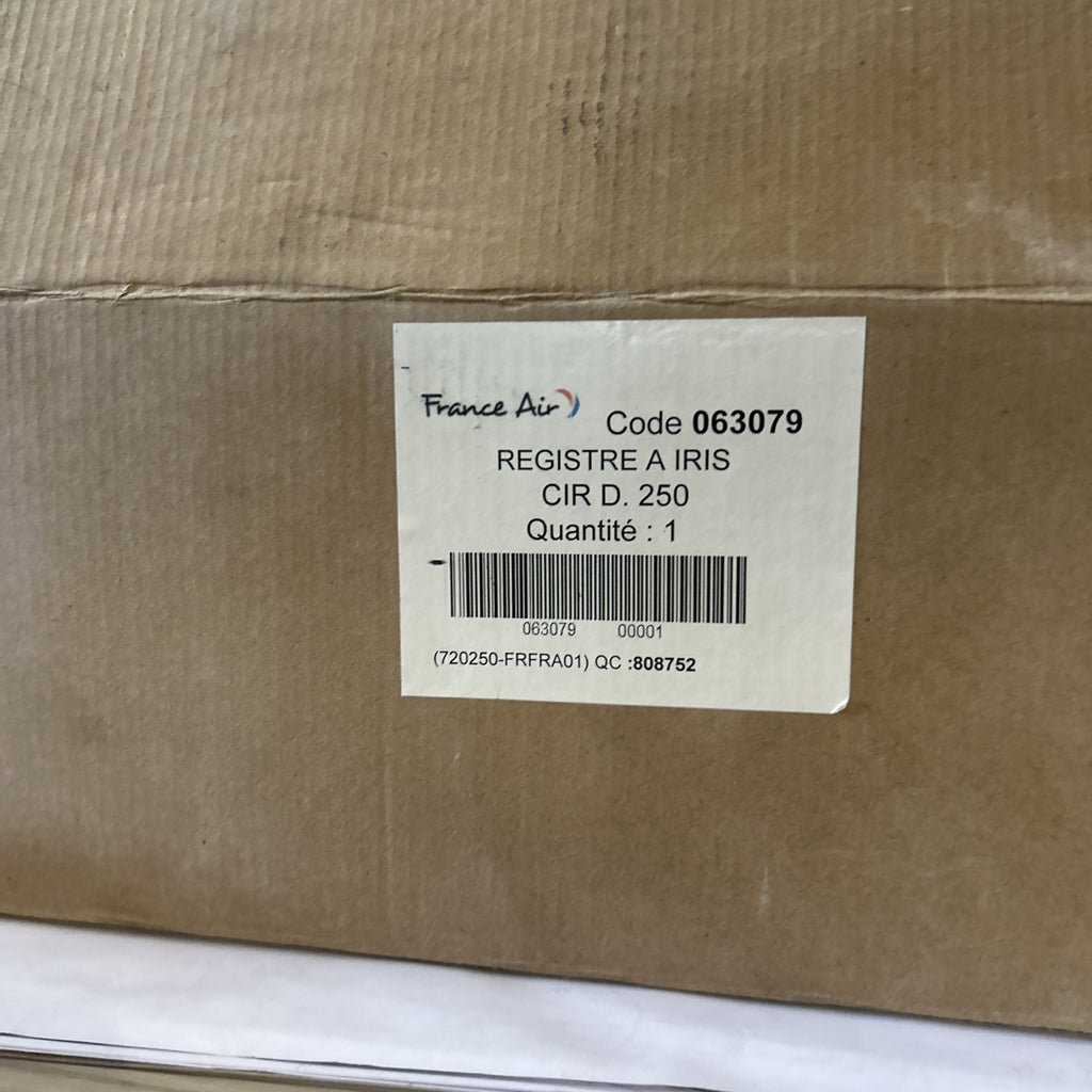 Trappe d'iris 250 mm - Sendzimir acier galvanisé - IRIS250