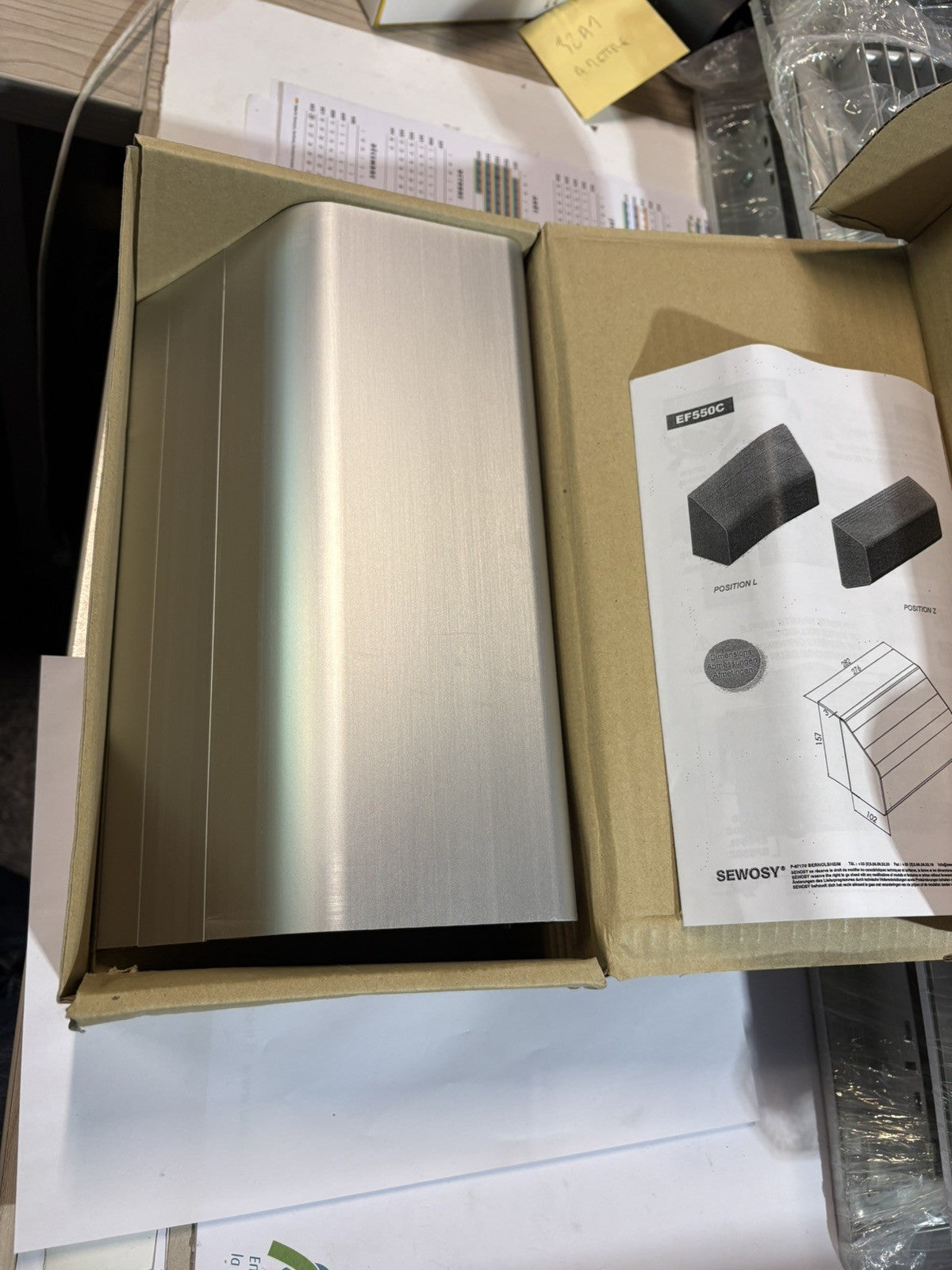 EF550C Capot pour ventouse électromagnétique ef550c et ef550c/aec Flasques, Alu