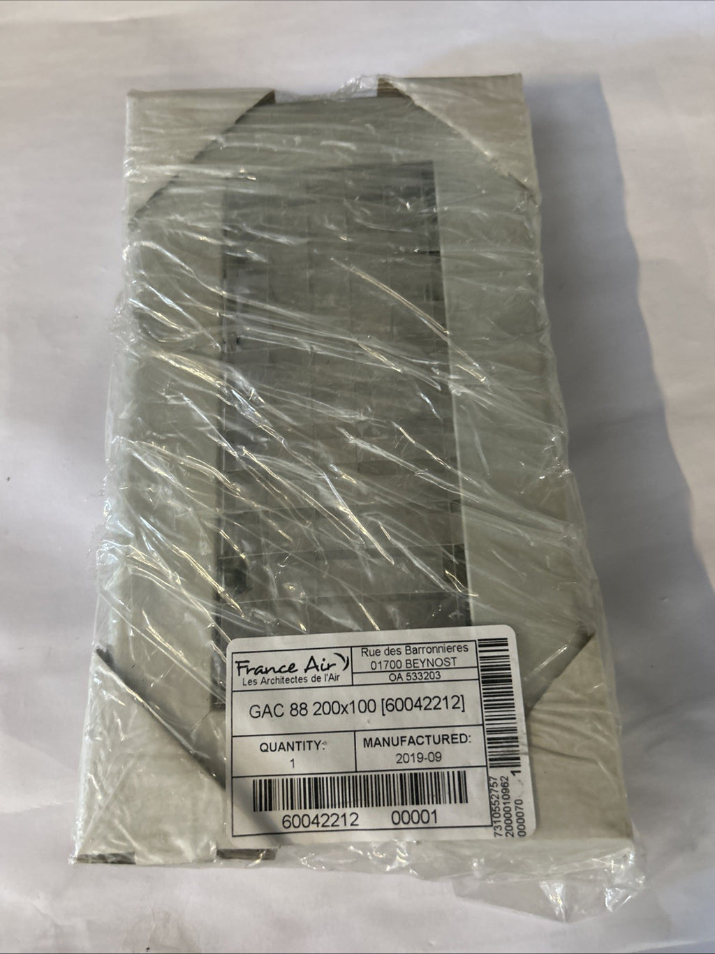 Grille de transfert/ventilation France Air GAC 88 - 200x100mm